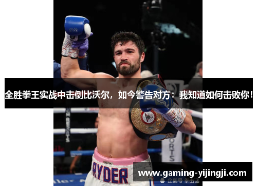全胜拳王实战中击倒比沃尔，如今警告对方：我知道如何击败你！